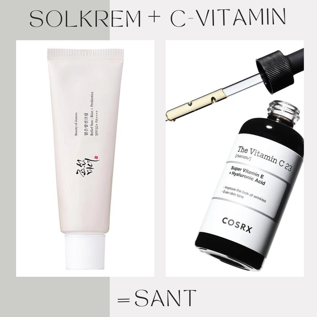 Solkrem + C-vitamin= Sant